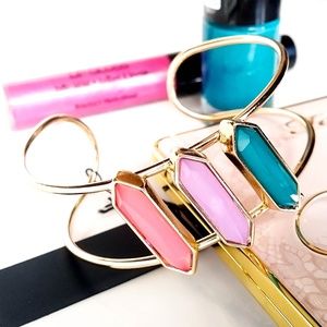 LA3accessories Three Tone Geo Wire Bracelet